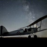 Stampe SV4 ulm by night et Voie Lactée